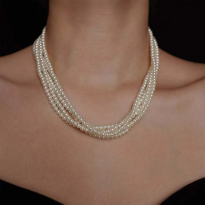 The Vintage Pearl Cascade Choker