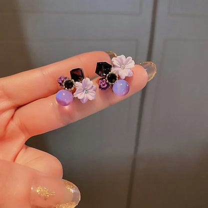 The Amethyst Blossom Studs