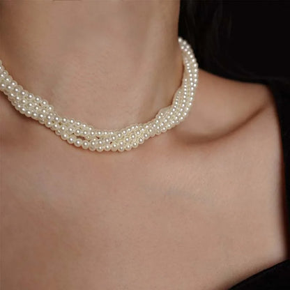 The Vintage Pearl Cascade Choker